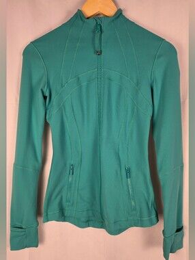 Lululemon Define Jacket SE Wing Mesh Tidewater Teal Size 4